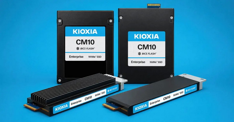 Kioxia представила свои первые SSD с PCIe 6.0 — до 61,44 Тбайт, но скорость пока не уточняется
