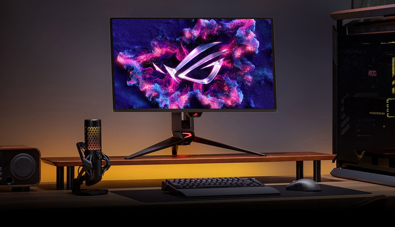 Asus представила 26,5-дюймовый игровой монитор ROG Swift OLED PG27AQDPR с 1440p и 500 Гц