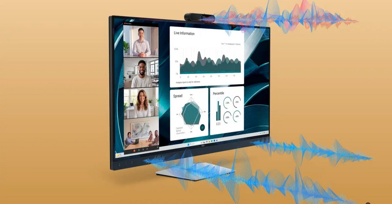 Dell выпустила 42,5-дюймовый 4K-монитор для видеоконференций со встроенной 8-Мп камерой Sony Starvis