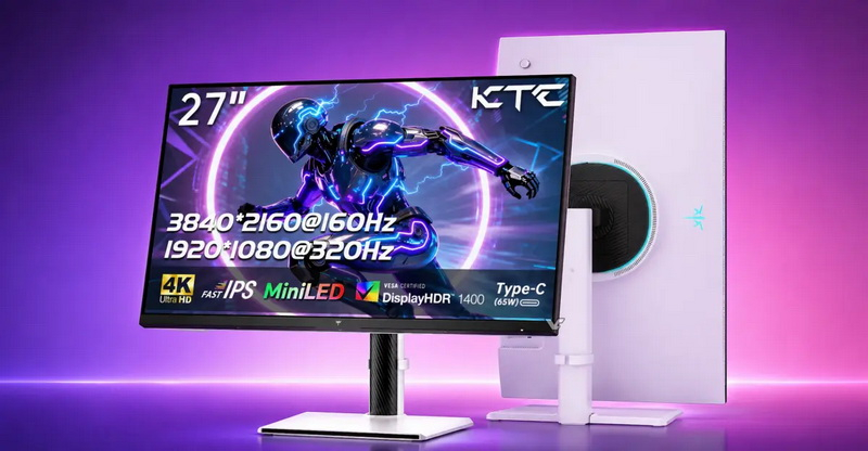 KTC представила игровой монитор M27P6S с 2304-зонной подсветкой Mini-LED и режимами 4K@160 Гц и 1080p@320 Гц