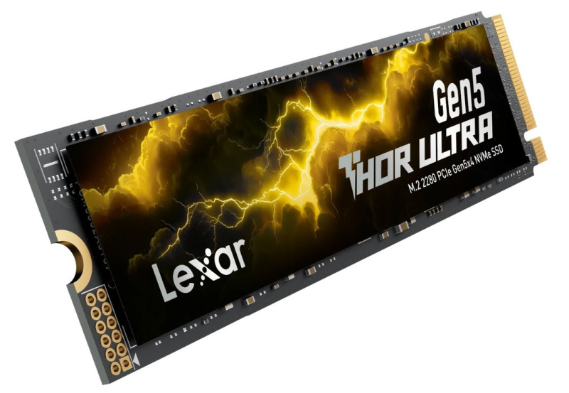 Lexar выпустила Thor Ultra — SSD с PCIe 5.0, до 4 Тбайт и скоростью до 11 Гбайт/с