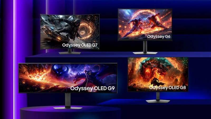 Samsung представила новые игровые мониторы Odyssey — размер до 49”, разрешение до 5K, частота до 1100 Гц