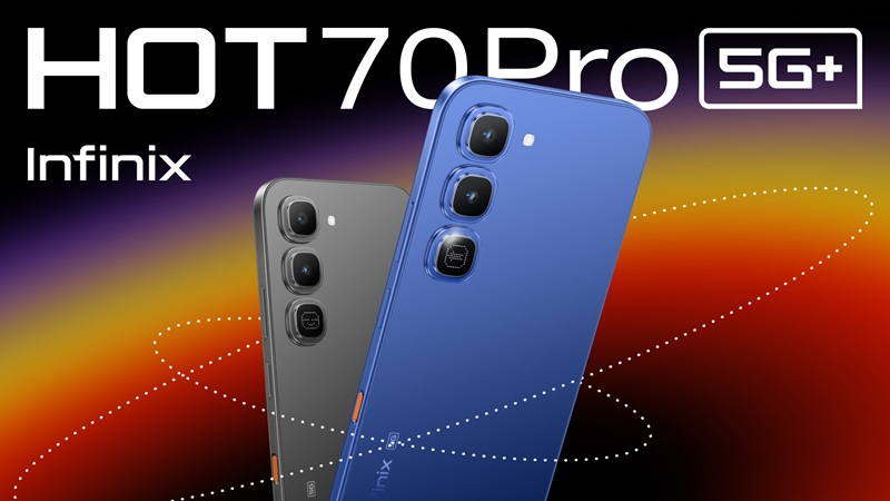 В России поступил в продажу смартфон Infinix HOT 70 Pro 5G с интерактивной задней панелью и ИИ-кнопкой