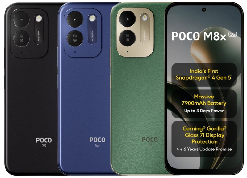 Xiaomi представила смартфон Poco M8x 5G с батареей на 7900 мА·ч и процессором Snapdragon 4 Gen 5 по цене от 0