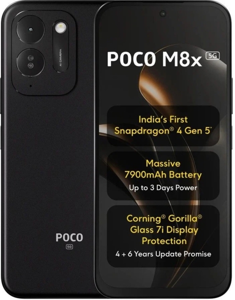 Xiaomi представила смартфон Poco M8x 5G с батареей на 7900 мА·ч и процессором Snapdragon 4 Gen 5 по цене от 0