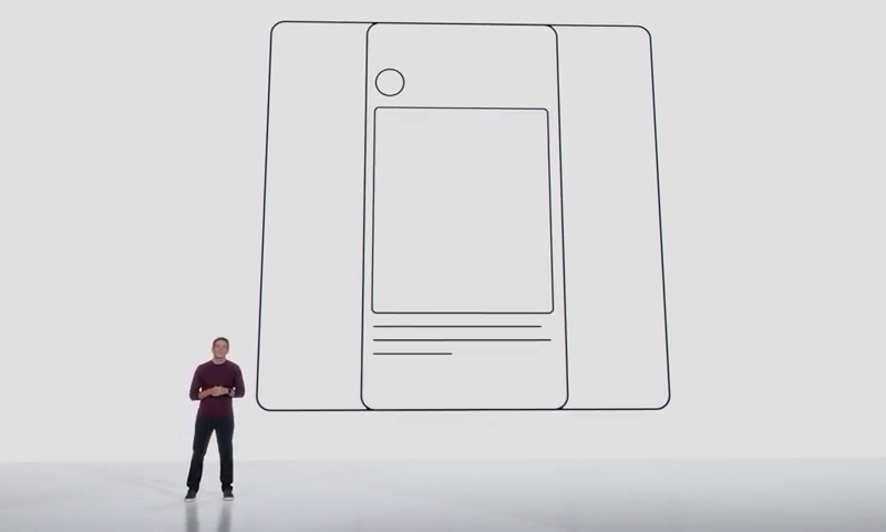 Apple посмеялась над складными Android-смартфоными за чёрные полосы у приложений — iPhone Duo наступил на те же грабли