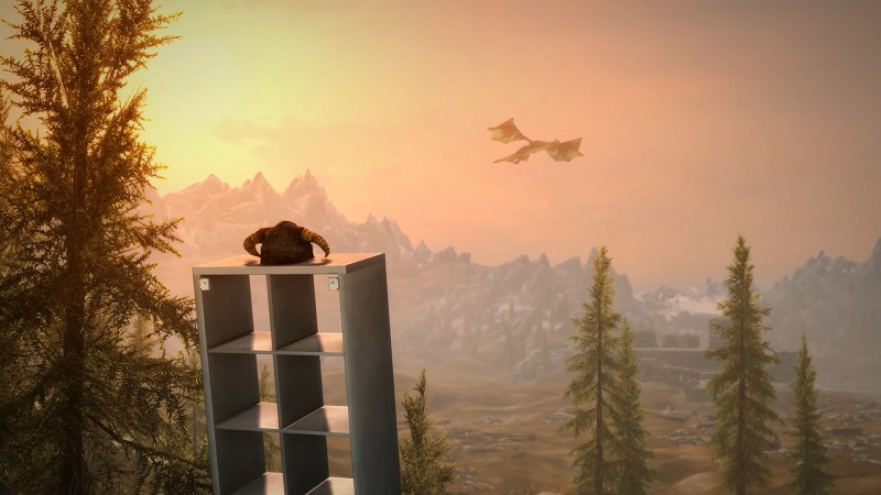 Ikea выпустила для The Elder Scrolls V: Skyrim мод с новым компаньоном — разумным шкафом Kallax Storageborn