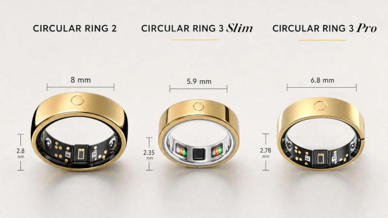 Представлены умные кольца Circular Ring 3 Pro и Slim с поддержкой NFC