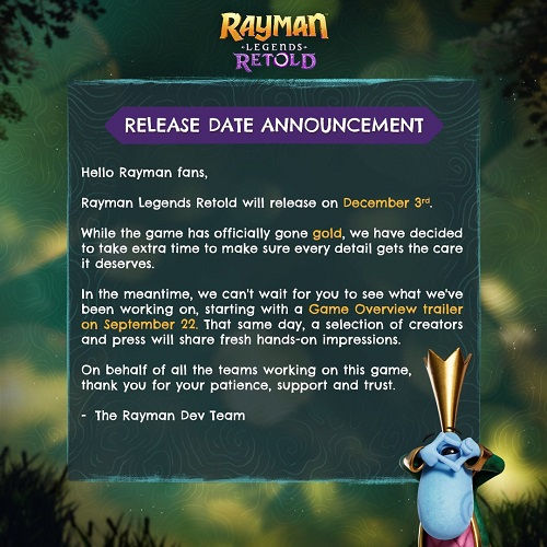 Rayman Legends Retold не выйдет 1 октября — «дерзкое переосмысление» классического платформера задержится на два месяца