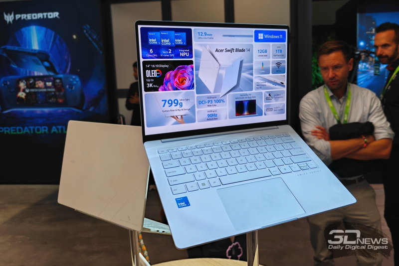 Репортаж со стенда Acer на IFA 2026: гибрид консоли и ноутбука DualPlay Mini, сверхлёгкий Swift, мини-ПК на Nvidia и другие новинки