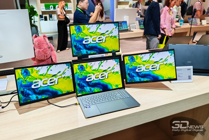 Репортаж со стенда Acer на IFA 2026: гибрид консоли и ноутбука DualPlay Mini, сверхлёгкий Swift, мини-ПК на Nvidia и другие новинки