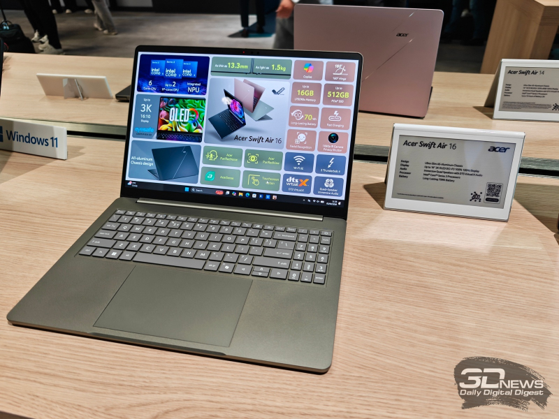 Репортаж со стенда Acer на IFA 2026: гибрид консоли и ноутбука DualPlay Mini, сверхлёгкий Swift, мини-ПК на Nvidia и другие новинки