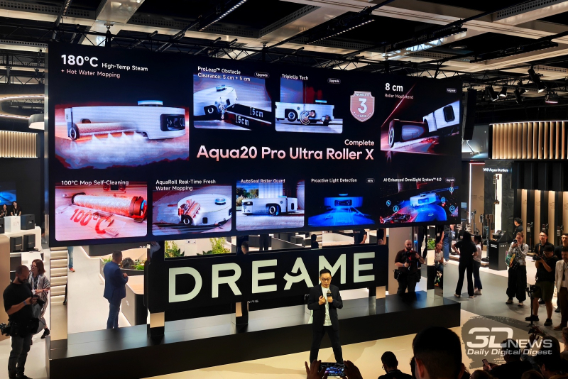 Репортаж со стенда Dreame на IFA 2026: паровой робот-пылесос, экшн-камера, полноприводный робот-газонокосильщик и многое другое
