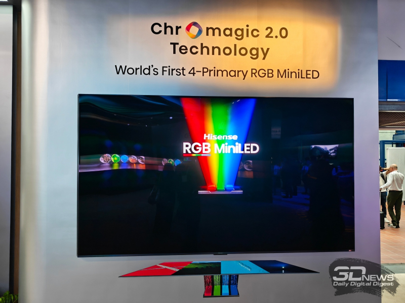 Репортаж со стенда Hisense на IFA 2026: телевизоры с обновленной подсветкой RGB MiniLED, огромный MicroLED и умная бытовая техника